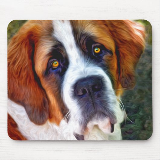 St. Bernard Dog Painting Mousepad (Vorne)