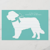 St. Bernard Dog Puppy Briefpapier (Vorderseite)