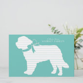 St. Bernard Dog Puppy Briefpapier (Stehend Vorderseite)