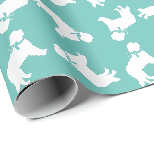 St. Bernard Dog Puppy Geschenkpapier (Rolleneckpunkt)