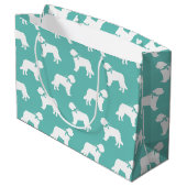 St. Bernard Dog Puppy Große Geschenktüte (Rückseite Schrägansicht)