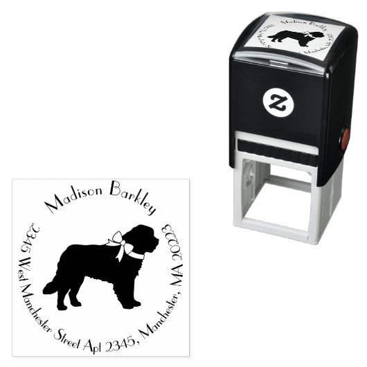 St. Bernard Dog Puppy Permastempel (Beispiel)