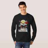 St Bernard Dog Santa Sleigh Weihnachten T-Shirt (Vorne ganz)