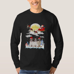 St Bernard Dog Santa Sleigh Weihnachten T-Shirt