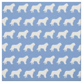 St Bernard Dog Silhouette Pet Light Blue Stoff (Muster)