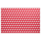 St Bernard Dog Silhouette Pet Red Stoff (Fat Quarter (45,7 x 55,9 cm))