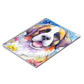 St. Bernard Dog Spiral Notebook Notizblock (Linke Seite)