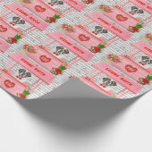 St. Bernard Dog Valentine's Day Kissing Booth Geschenkpapier (Ecke)