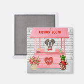 St. Bernard Dog Valentine's Day Kissing Booth Magnet (Vorderseite/Rückseite)