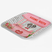 St. Bernard Dog Valentine's Day Kissing Booth Pappteller (Gewinkelt)