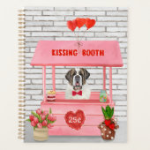 St. Bernard Dog Valentine's Day Kissing Booth Planer (Vorderseite)