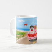 St. Bernard Dog Valentine's Day Lkw Herz Kaffeetasse (Vorderseite Links)