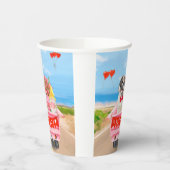 St. Bernard Dog Valentine's Day Lkw Herz Pappbecher (Links)