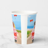 St. Bernard Dog Valentine's Day Lkw Herz Pappbecher (Rechts)