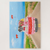 St. Bernard Dog Valentine's Day Lkw Herz Puzzle (Vertikal)