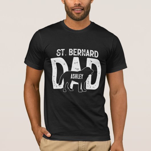 St. Bernard Dog Vater Welpe Vater T-Shirt (Vorderseite)
