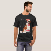 St Bernard Dog Weihnachtsbaum Xmas Mama Vater Gesc T-Shirt (Vorne ganz)