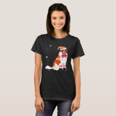St Bernard Dog Weihnachtsbaum Xmas Mama Vater T-Shirt (Vorne ganz)