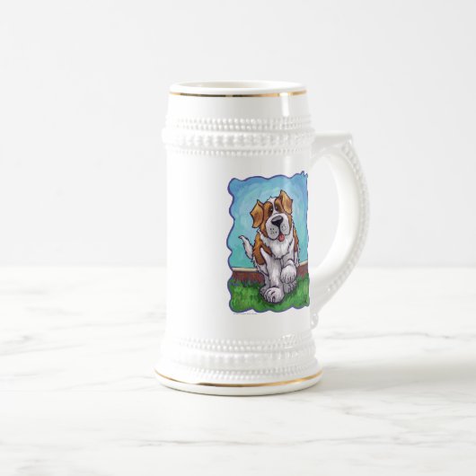 St. Bernard Geschenke & Accessoires Bierglas (VorderseiteRechts)