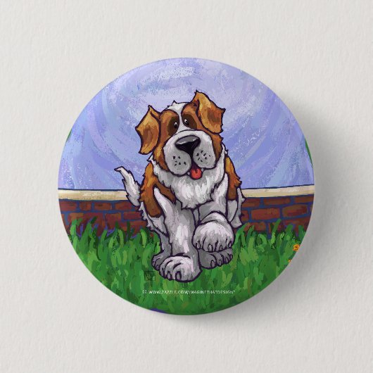 St. Bernard Geschenke & Accessoires Button (Vorderseite)