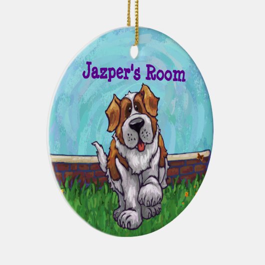 St. Bernard Geschenke & Accessoires Keramik Ornament (Rechts)