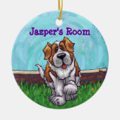 St. Bernard Geschenke & Accessoires Keramik Ornament (Vorne)