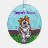 St. Bernard Geschenke & Accessoires Keramik Ornament (Links)
