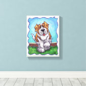 St. Bernard Geschenke & Accessoires Leinwanddruck (Insitu (Holzboden))