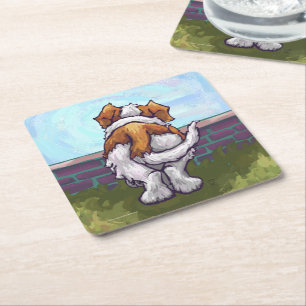 St. Bernard Geschenke & Accessoires Rechteckiger Pappuntersetzer