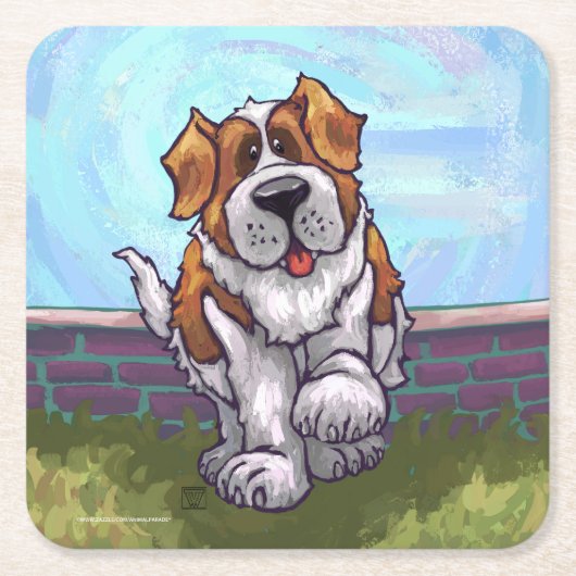 St. Bernard Geschenke & Accessoires Rechteckiger Pappuntersetzer (Vorderseite)