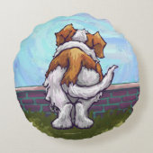 St. Bernard Geschenke & Accessoires Rundes Kissen (Rückseite)