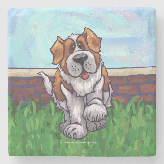 St. Bernard Geschenke & Accessoires Steinuntersetzer (Vorderseite)