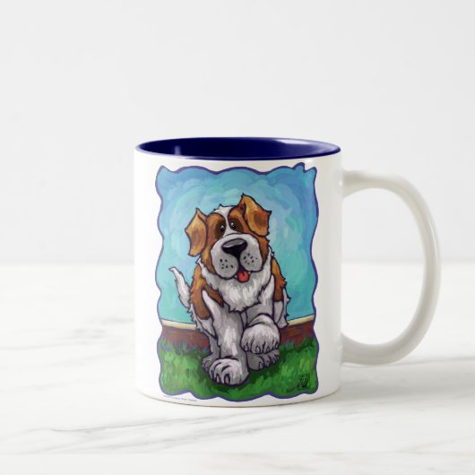 St. Bernard Geschenke & Accessoires Zweifarbige Tasse (Rechts)