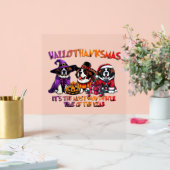 St. Bernard Halloween Erntedank Weihnachtsklasse Acrylschild (Hochzeit)