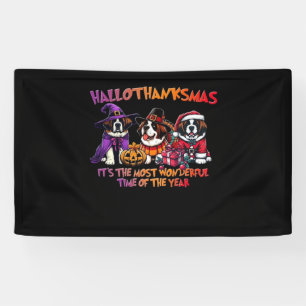 St. Bernard Halloween Erntedank Weihnachtsklasse Banner