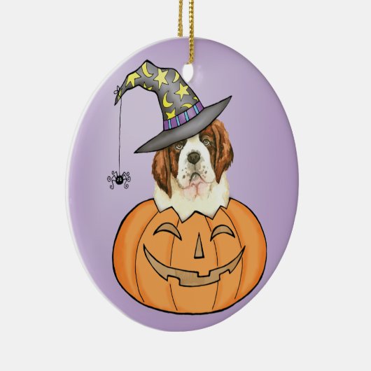 St. Bernard Halloween Keramikornament (Rechts)