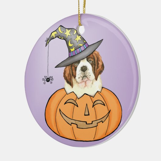 St. Bernard Halloween Keramikornament (Links)