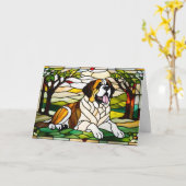 St. Bernard - Hartglaskarte Karte (Gelbe Blume)