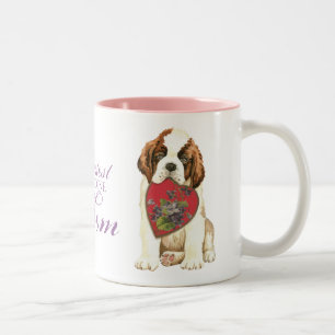 St. Bernard Herz Mama Zweifarbige Tasse