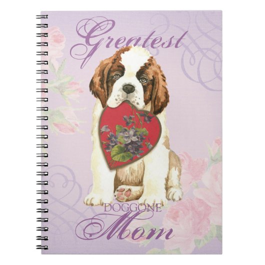 St. Bernard Herzliche Mama Notizblock (Vorderseite)