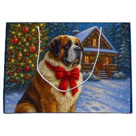 St. Bernard Holiday Große Geschenktüte