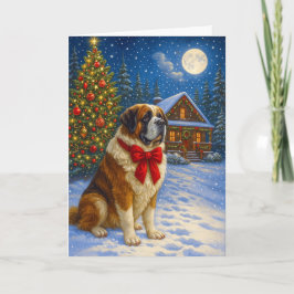 St. Bernard Holiday Karte