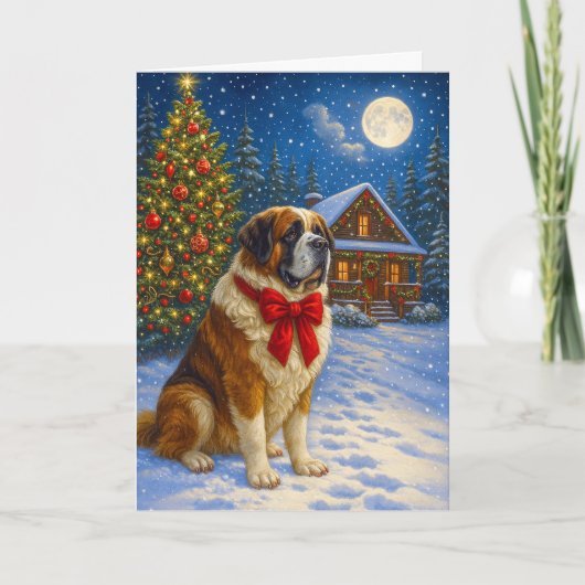 St. Bernard Holiday Karte (Vorderseite)