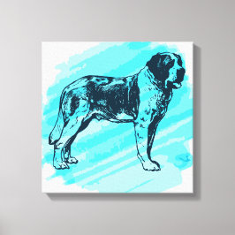 St. Bernard Hund Leinwanddruck
