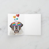 St. Bernard Hund mit HerzValentinstag Karte (Innenseite)