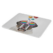St. Bernard Hund mit HerzValentinstag Schneidebrett (Ecke)