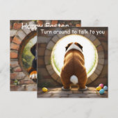St. Bernard Hund - Ostern Feiertagskarte (Vorne/Hinten)