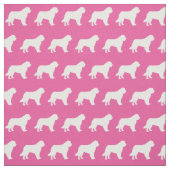 St Bernard Hund Silhouette Pet Pink Stoff (Muster)
