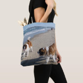 St.Bernard Hunde am Strand Tasche (Von Nahem)