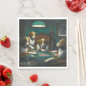 St. Bernard Hunde Poker spielen (Retro Animal Art) Serviette (Beispiel)